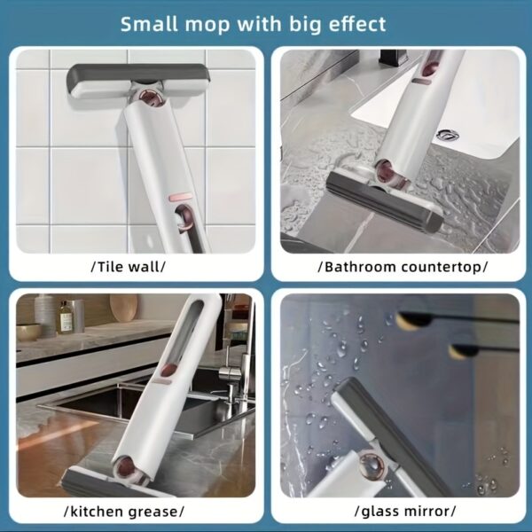 Kannettava Mini Moppi – Itsepuristuva, Käsinpesua Ei Tarvita, Monikäyttöinen Siivousväline - Image 2