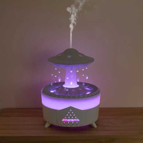 Uusi UFO Vesipisara Ilmankostutin – USB-Aromaterapiahöyrystin Eteerisille Öljyille ja Kodin Sisustukseen - Image 5