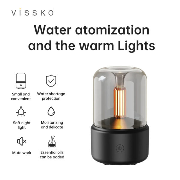 Kannettava mini-aromadiffuuseri – USB-ilmankostutin ja yövalo - Image 3