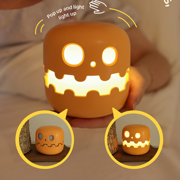 Kurpitsalamppu – Hauska Halloween-valo Makuuhuoneeseen tai Olohuoneeseen - Image 2
