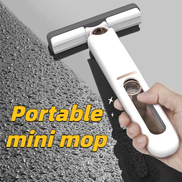 Kannettava Mini Moppi – Itsepuristuva, Käsinpesua Ei Tarvita, Monikäyttöinen Siivousväline