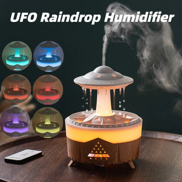Uusi UFO Vesipisara Ilmankostutin – USB-Aromaterapiahöyrystin Eteerisille Öljyille ja Kodin Sisustukseen