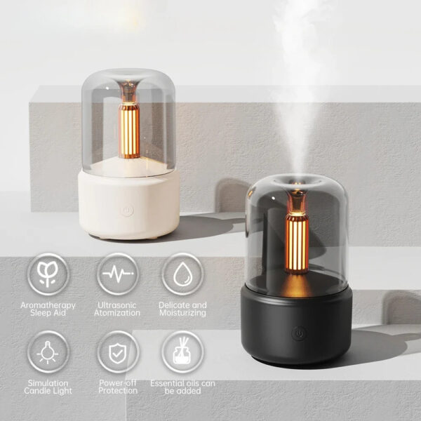 Kannettava mini-aromadiffuuseri – USB-ilmankostutin ja yövalo - Image 5