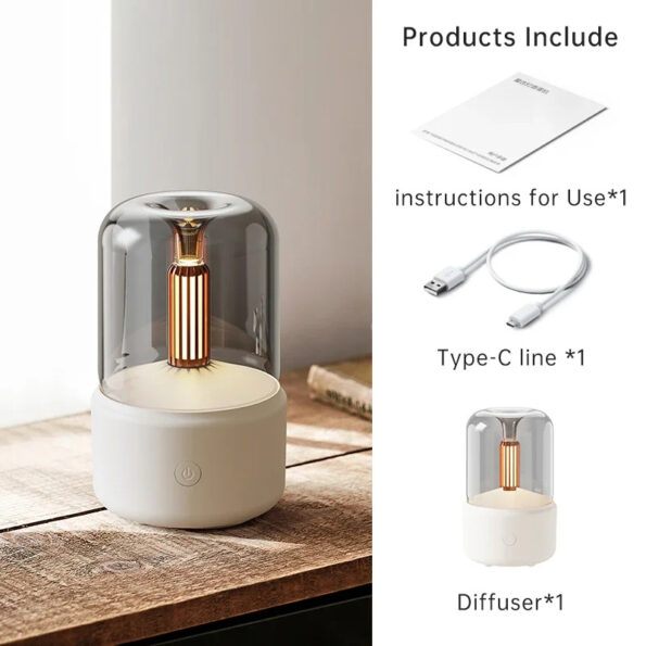 Kannettava mini-aromadiffuuseri – USB-ilmankostutin ja yövalo - Image 8