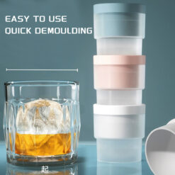 Pyöreä jääpallomuotti silikonista – hidas sulaminen viskille ja bourbonille