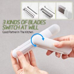 Alternative view of 360° pyörivä 3-in-1 kuorimaveitsi – ruostumatonta terästä