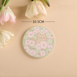 Alternative view of Sarjakuvatyylinen kukkakuvioinen keraaminen muki – Suloinen teemuki kahville ja teelle