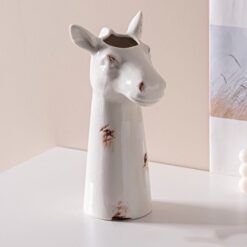 Alternative view of Moderni eläinaiheinen keraaminen maljakko koriste-esineet (Pöllö, Seepra, Kani)