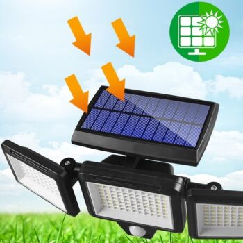 Aurinkokäyttöinen ulkoseinävalaisin – Älykäs tunnistus, vedenpitävä (210 LED)
