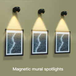 Alternative view of Lämmin keltainen spottivalo – säädettävä kirkkaus ja väri, liiketunnistin, toimii AAA-paristoilla ja ladattavalla akulla, käännettävä kulma