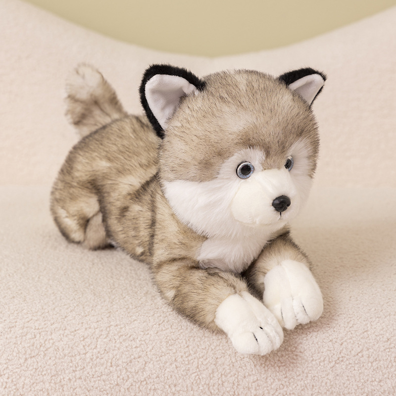 Söpö Shiba Inu ja Husky pehmokoira – makoileva asento (35 cm / 45 cm) - Image 3